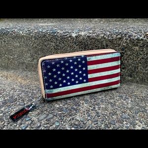 Bijorca Bags American Flag Wallet NWT